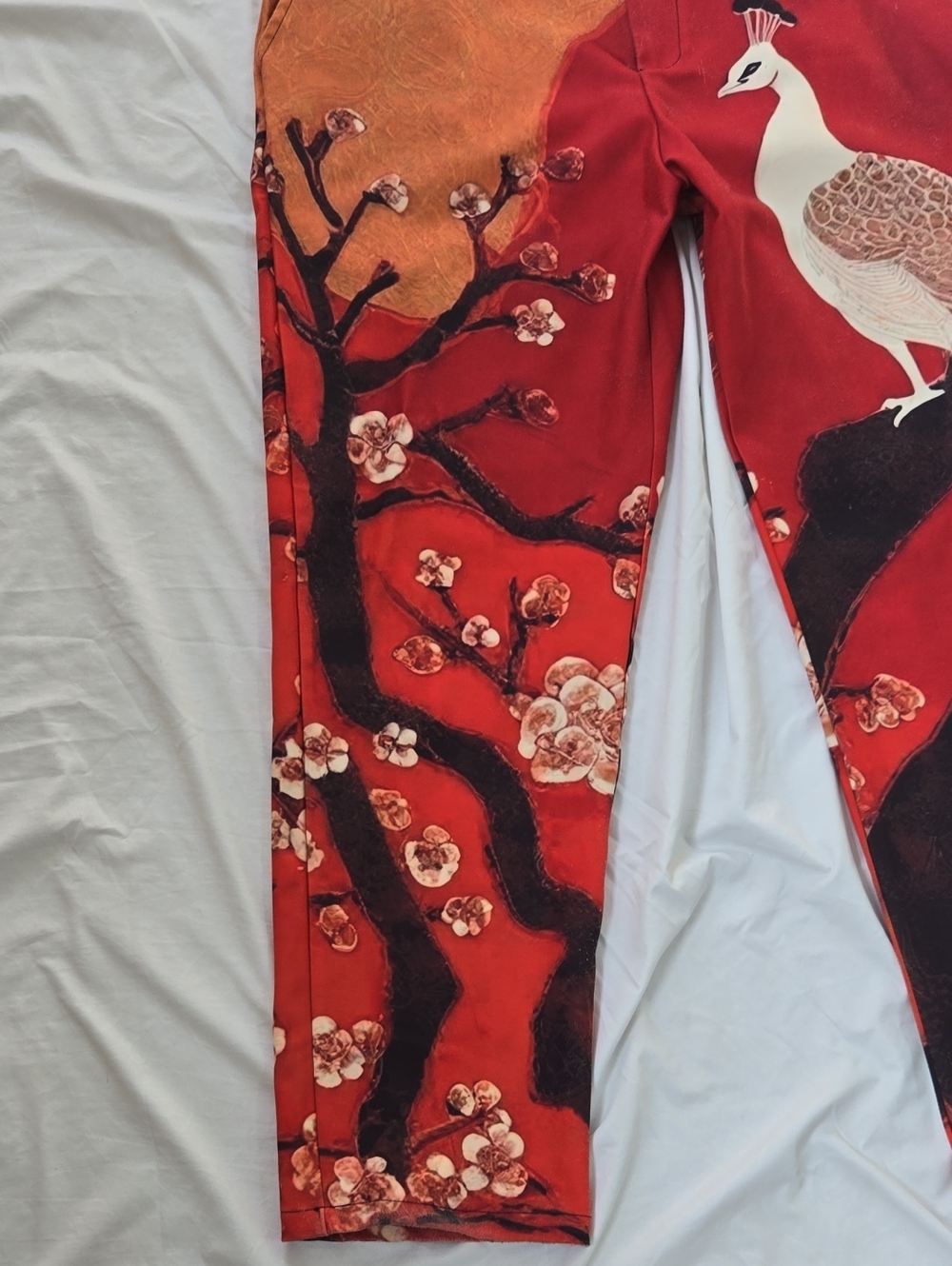 Men's/Unisex Multicolored, Graphics, Peacock, Floral Pants All Over Design - Picture 6 of 16